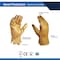 Ge Leather Drivers Gloves, Cow Split Leather, Shirred Elastic Wrist, Keystone Thumb, Tan, 2XL 1 PR GG3092XLC - alternate 2